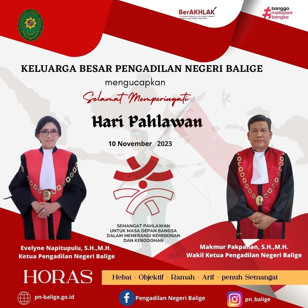 Keluarga Besar Pengadilan Negeri Balige mengucapkan 
